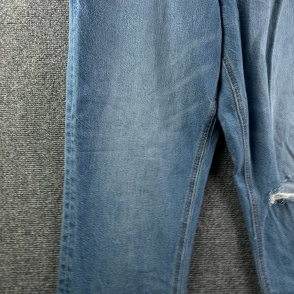 NWT American Eagle Women Jeans Blue Denim Pant Mom Highest Rise 12 31W Elastic - Picture 5 of 15